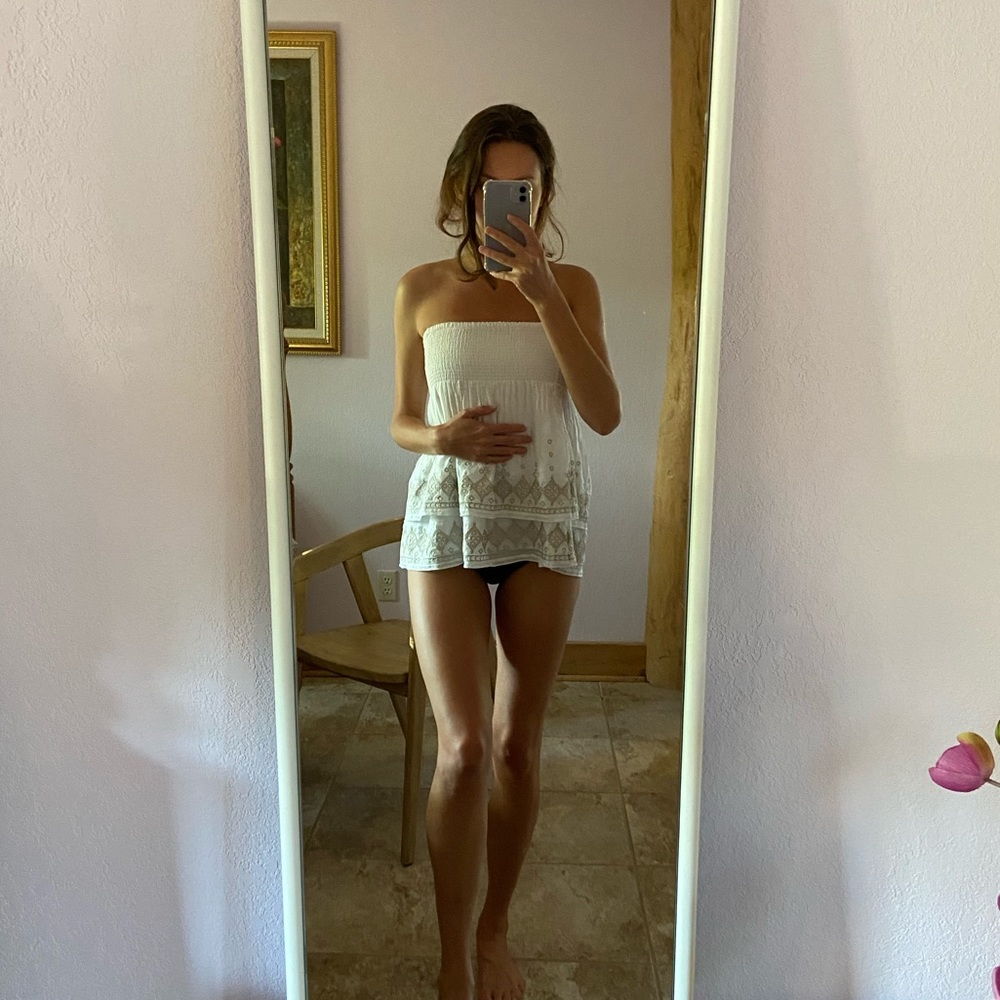 White House Black Market Strapless Top